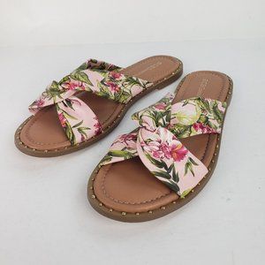 BCBGeneration Womens Zexanna Open Toe Studded Slip On Slides Sandals 10